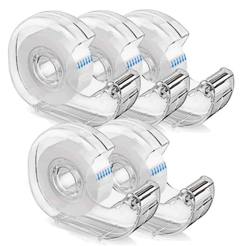 KIDMEN Transparent Tape,Clear Tape for Office,Home,School,5 Dispensered Rolls,0.7 x 1300 Inch - Image 1